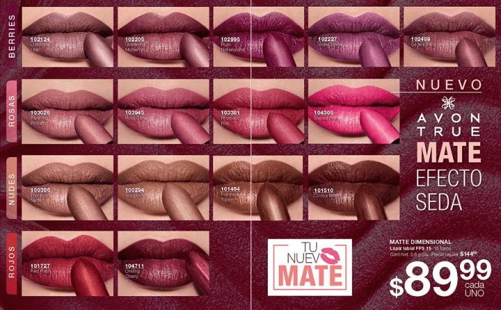 Avon True Mate Efecto Seda